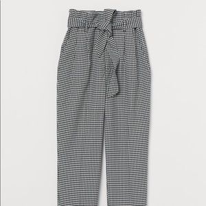 H&M Houndstooth Paper Bag Pants